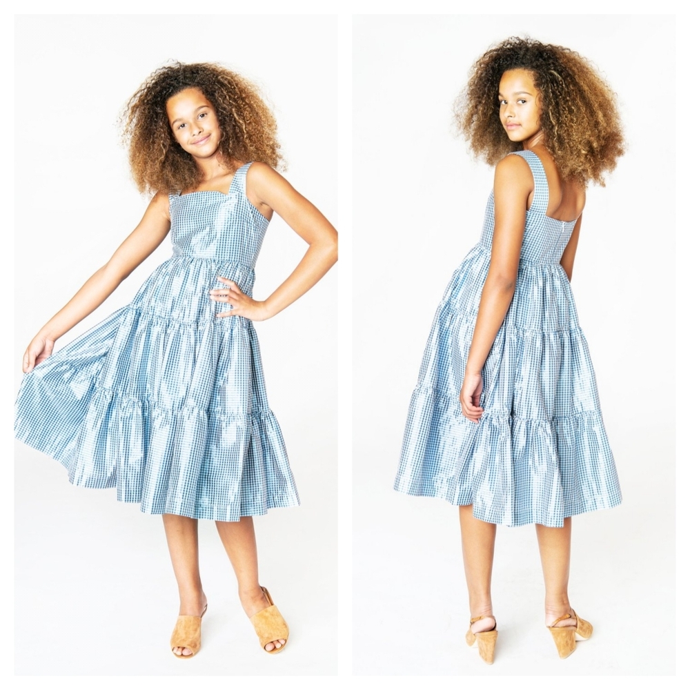 Jeune Otte Birkin Dress Girls Gingham Size 14